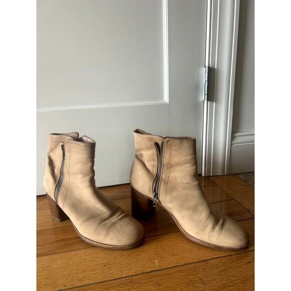 Frye tan suede women's ankle boot side zip size 9 - Picture 2 of 5